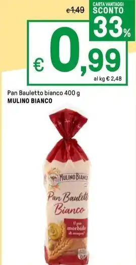 Iper La Grande Pan Bauletto bianco 400 g MULINO BIANCO offerta