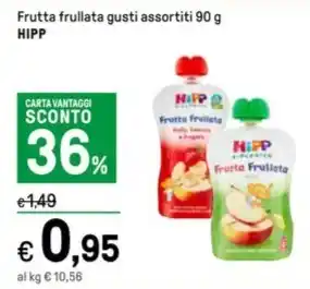 Iper La Grande Frutta frullata gusti assortiti 90 g HIPP offerta