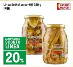 Iper La Grande Linea Sottòli assortiti 980 g IPER offerta