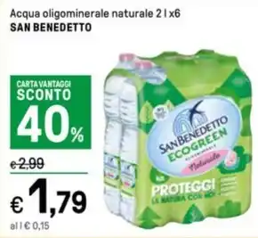 Iper La Grande Acqua oligominerale naturale 21x6 SAN BENEDETTO offerta