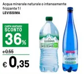 Iper La Grande Acqua minerale naturale o intensamente frizzante 1 l LEVISSIMA offerta
