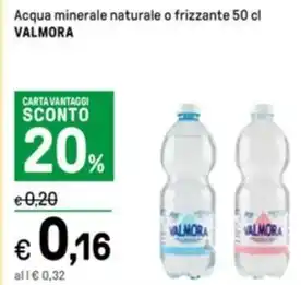Iper La Grande Acqua minerale naturale o frizzante 50 cl VALMORA offerta