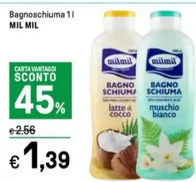 Iper La Grande Bagnoschiuma 1 l MIL MIL offerta