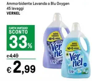 Iper La Grande Ammorbidente Lavanda o Blu Oxygen 45 lavaggi VERNEL offerta