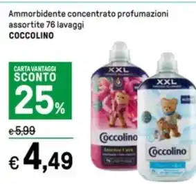 Iper La Grande Ammorbidente concentrato profumazioni assortite 76 lavaggi COCCOLINO offerta