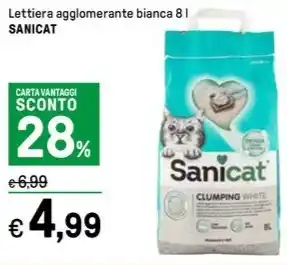 Iper La Grande Lettiera agglomerante bianca 8 l SANICAT offerta