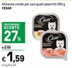 Iper La Grande Alimento umido per cani gusti assortiti 300 g CESAR offerta