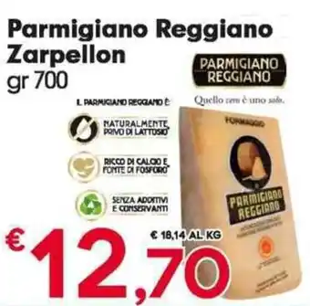 Despar Parmigiano Reggiano Zarpellon gr 700 offerta