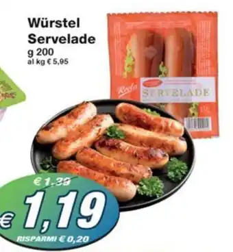 Prix Quality Würstel Servelade g 200 offerta