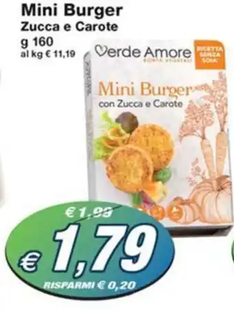 Prix Quality Mini Burger Zucca e Carote g 160 offerta