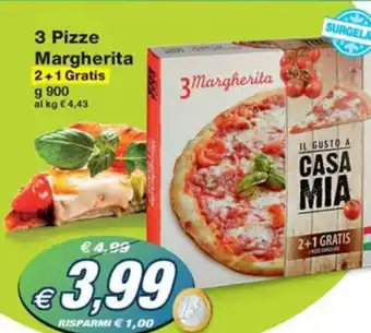 Prix Quality 3 Pizze Margherita 2+1 Gratis g 900 offerta