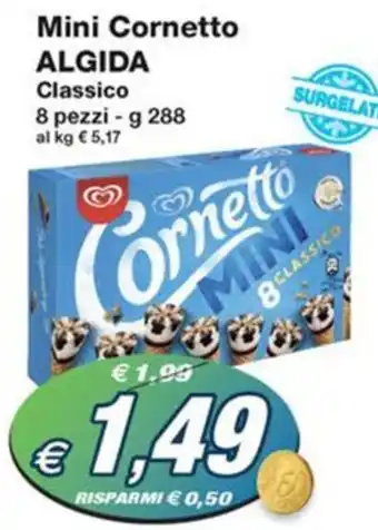 Prix Quality Mini Cornetto ALGIDA Classico 8 pezzi - g 288 offerta