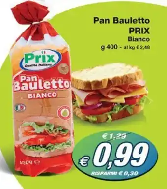 Prix Quality Pan Bauletto PRIX Bianco g 400 offerta