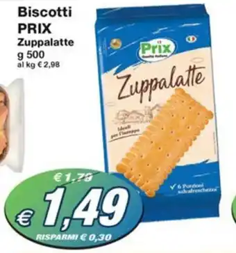 Prix Quality Biscotti PRIX Zuppalatte g 500 offerta
