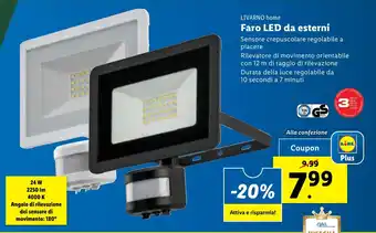 Lidl LIVARNO home Faro LED da esterni offerta