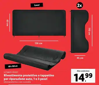 ULTIMATE SPEED Rivestimento protettivo o tappetino per riparazione auto, 1 o 3 pezzi