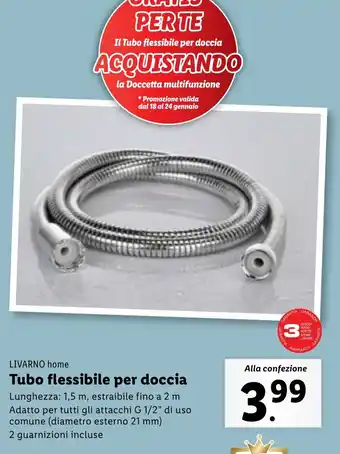 Lidl LIVARNO home Tubo flessibile per doccia offerta
