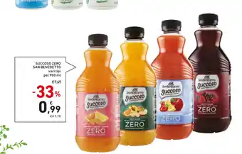 Spazio Conad SUCCOSO ZERO SAN BENEDETTO vari tipi pet 900 ml offerta