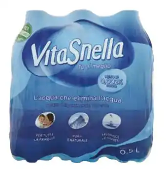 Spazio Conad ACQUA NATURALE VITASNELLA pet 6x50 cl offerta