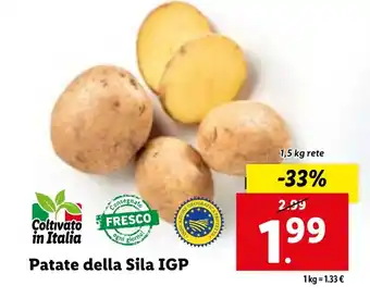 Lidl Patate della Sila IGP 1,5 kg rete offerta