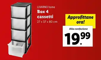 Lidl LIVARNO home Box 4 cassetti offerta