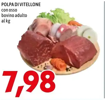 MEGA POLPA DI VITELLONE con osso bovino adulto offerta