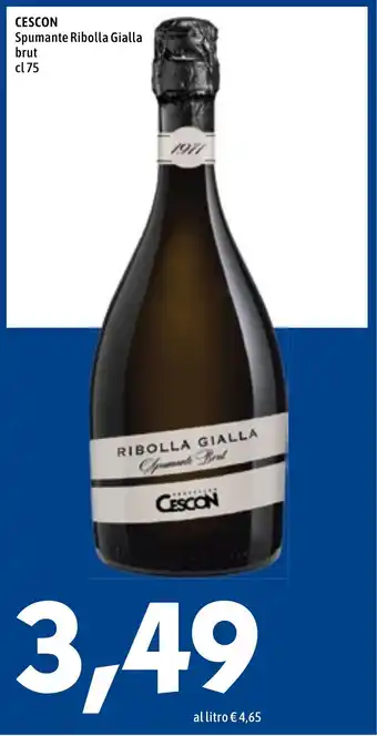 MEGA CESCON Spumante Ribolla Gialla brut cl 75 offerta
