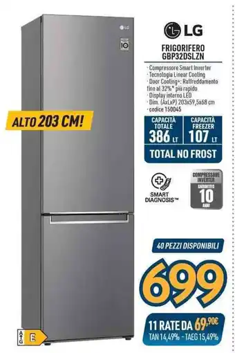 Sinergy LG FRIGORIFERO GBP32DSLZN offerta