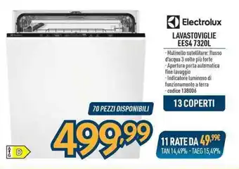 Sinergy Electrolux LAVASTOVIGLIE EES4 7320L offerta
