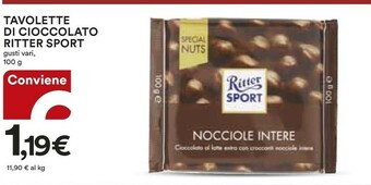 Coop Ritter sport Cioccolato Bianco Con Nocciole Intere 100 G(ml) offerta