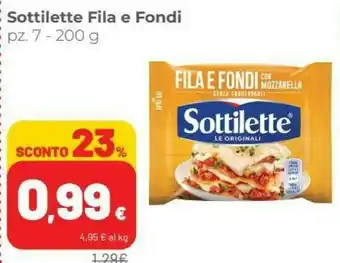 Coop Sottilette - Fila e Fondi alla Mozzarella 200 g(ml) offerta