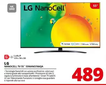 Comet LG NANOCELL TV 55" 55NAN0766QA offerta