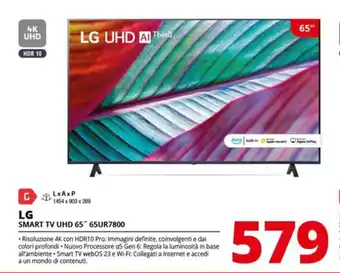 Comet LG SMART TV UHD 65" 65UR7800 offerta