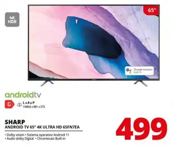 Comet SHARP ANDROID TV 65" 4K ULTRA HD 65FN7EA offerta