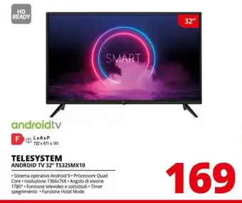 TELESYSTEM ANDROID TV 32" TS32SMX10