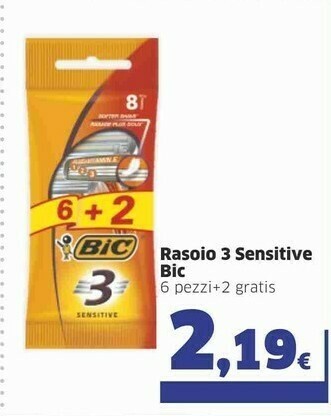 Sigma Bic Rasoio 3 Sensitive offerta