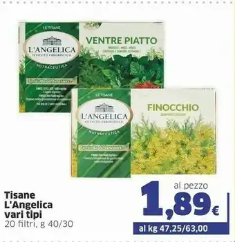 Sigma L'angelica Le Tisane Finocchio 40 G(ml) offerta