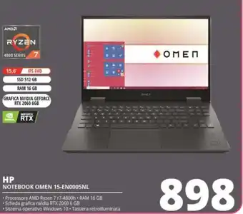 Comet HP NOTEBOOK OMEN 15-EN0005NL offerta