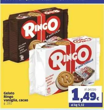 Sigma Ringo Gelato Snack Gusto Vaniglia offerta