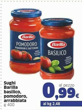 Sigma Barilla Pomodoro 400 G(ml) offerta