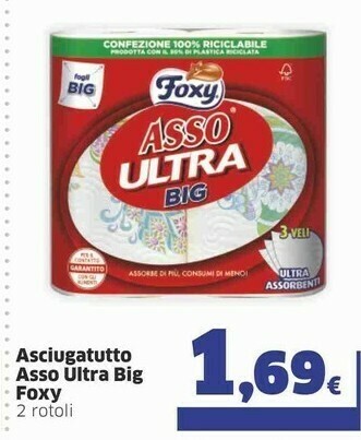 Sigma Foxy Asciugatutto Asso Ultra Big offerta