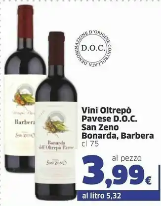 Sigma San Zeno Vini Oltrepo Pavese DOC Bonarda/ Barbera offerta