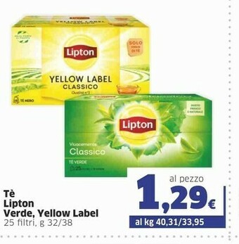 Sigma Lipton - Yellow Label offerta