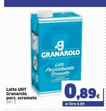 Sigma Granarolo Latte UHT Parzialmente Scremato A Lunga Conservazione 1000 G(ml) offerta
