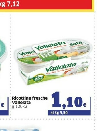 Vallelata Ricottine Fresche
