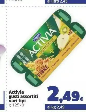 Sigma Danone Activia Fibre Kiwi Cereali 125 G(ml) offerta