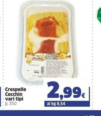 Sigma Cecchin Crespelle Con Pomodoro E Mozzarella 350 G(ml) offerta