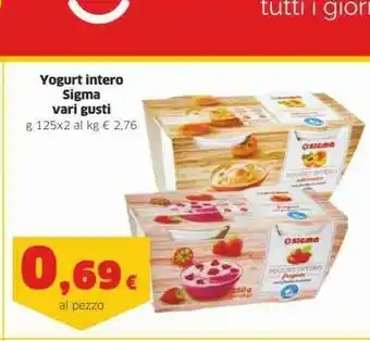 Sigma Sigma Yogurt Intero offerta