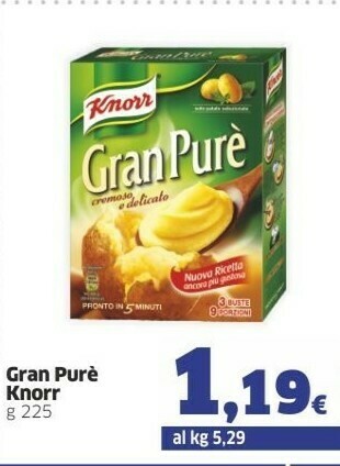 Sigma Knorr Gran Purè 225 G(ml) offerta