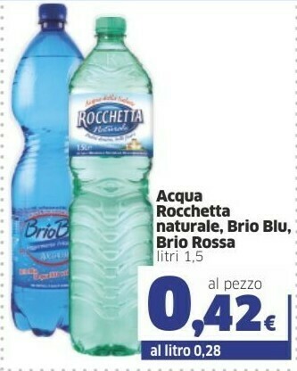 Sigma Rocchetta Acqua Minerale Naturale Brio Blu offerta